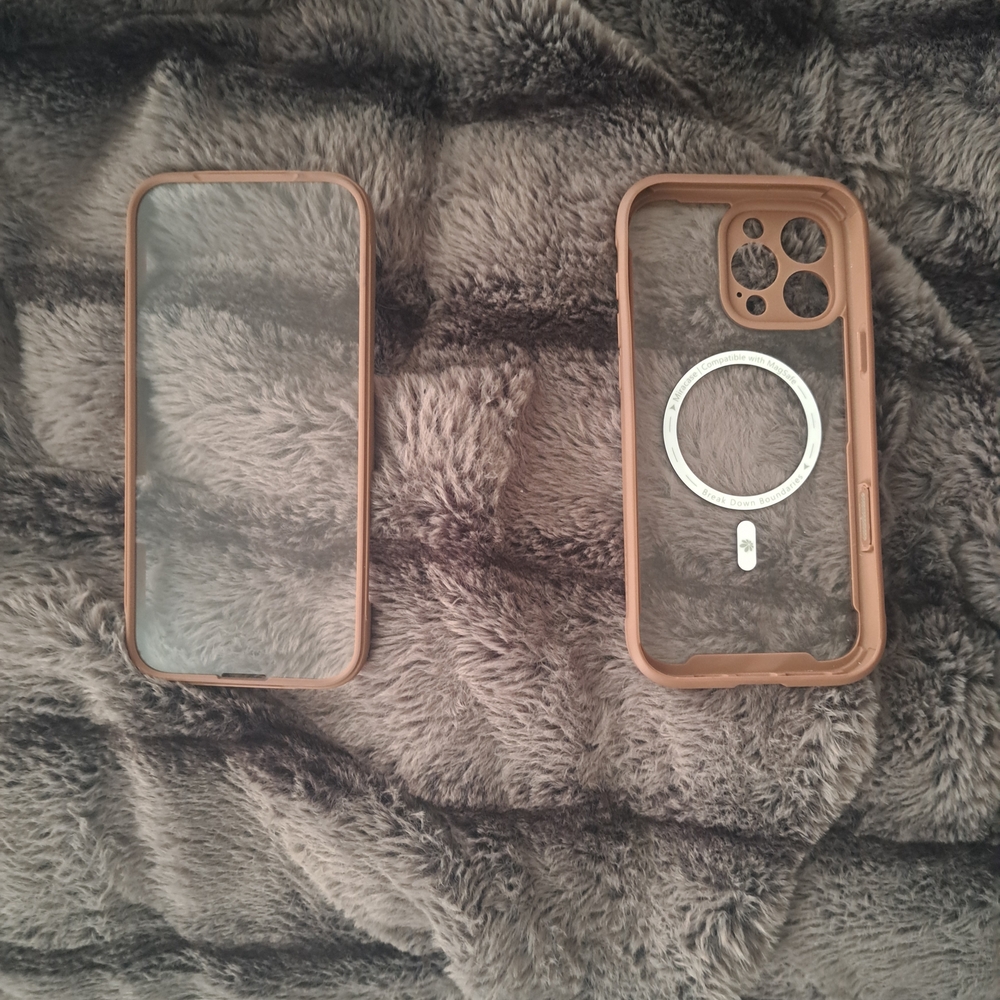 Brown Clear Phone Case with MagSafe